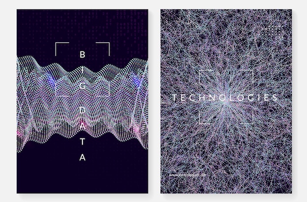 Quantum computing-achtergrond Technologie voor big data visualiza