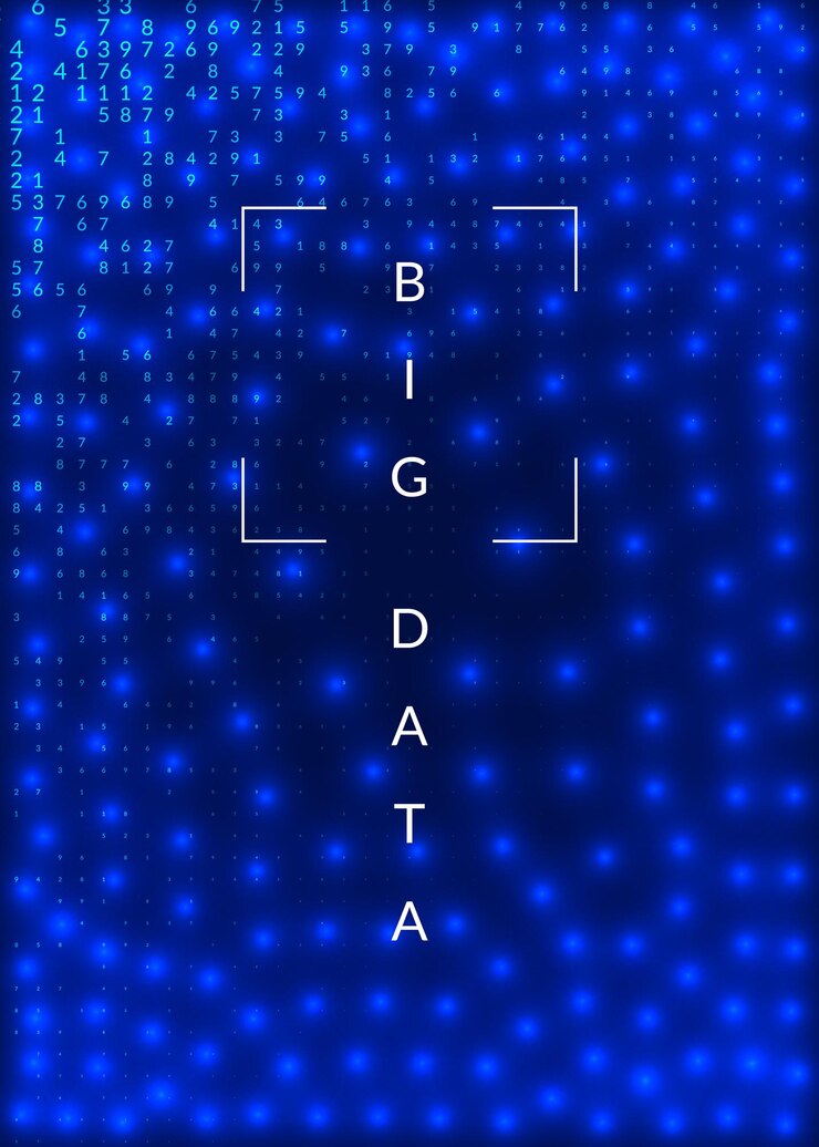 Vector quantum computing background technology for big data visualiza