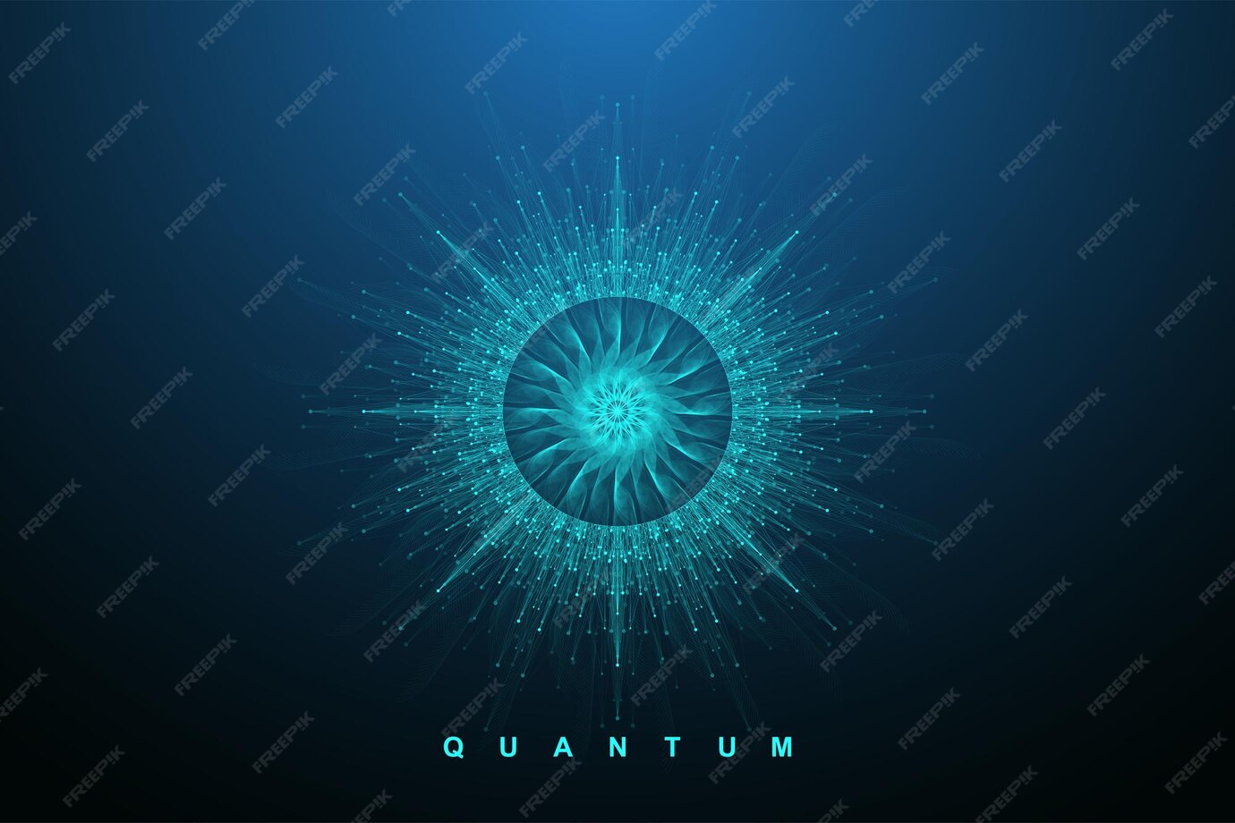 Premium Vector | Quantum computing concept deep learning artificial ...