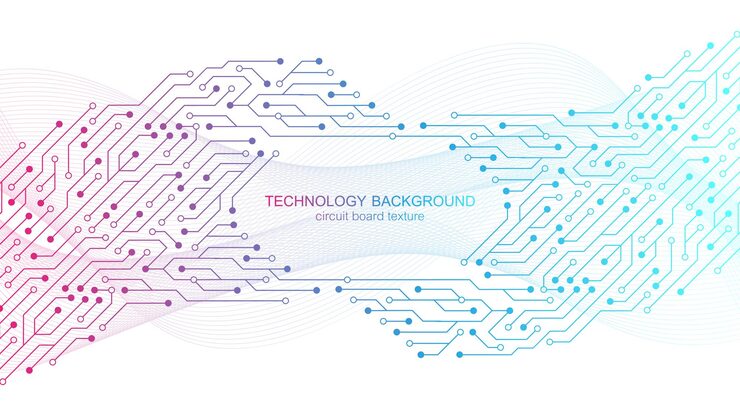 Vector quantum computing concept motherboard computer generated abstract background deep learning artificial intelligence big data algorithms visualization vector illustration
