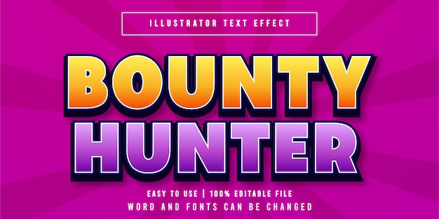 Vector quantum editable game title style text effect