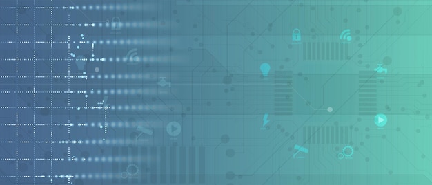 Elaborazione quantistica intelligenza artificiale con apprendimento profondo nuova tecnologia futura per presentazioni aziendali o scientifiche