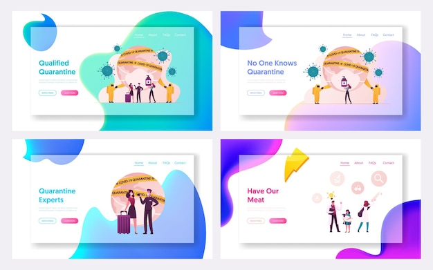 Quarantine landing page template set.