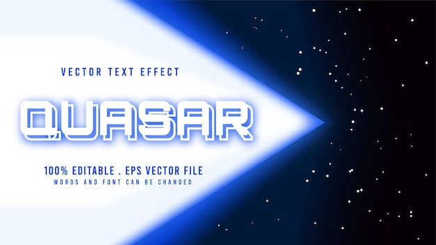 Vector quasar editable text effect