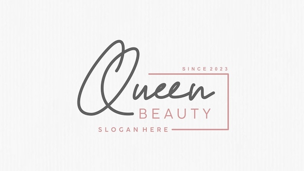 Queen beauty template logo