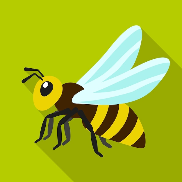 Queen bee icon Flat illustration of queen bee vector icon for web design