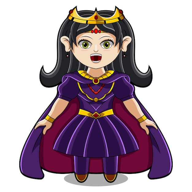 Queen chibi mascot logo