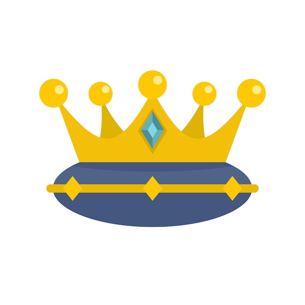 Vettore icona della corona della regina illustrazione piatta dell'icona vettoriale della corona delle regine per il web design