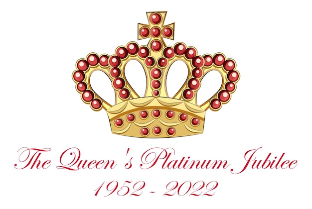 Queen Elizabeth Platinum Jubilee Crown 축하 포스터 재위 70년