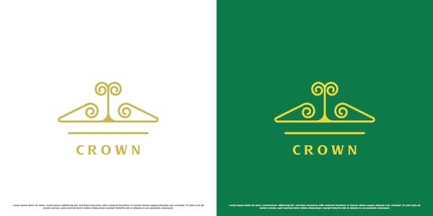 Queen gold logotype design illustration simple flat illustration princess crown queen king elegant