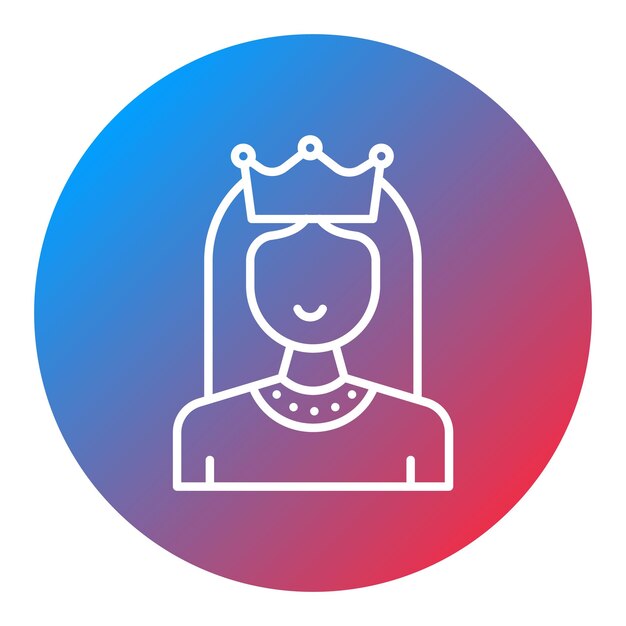 Vector queen icon vector image can be used for humans