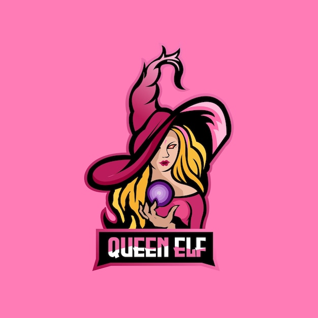 Queen logo mascot colorful design