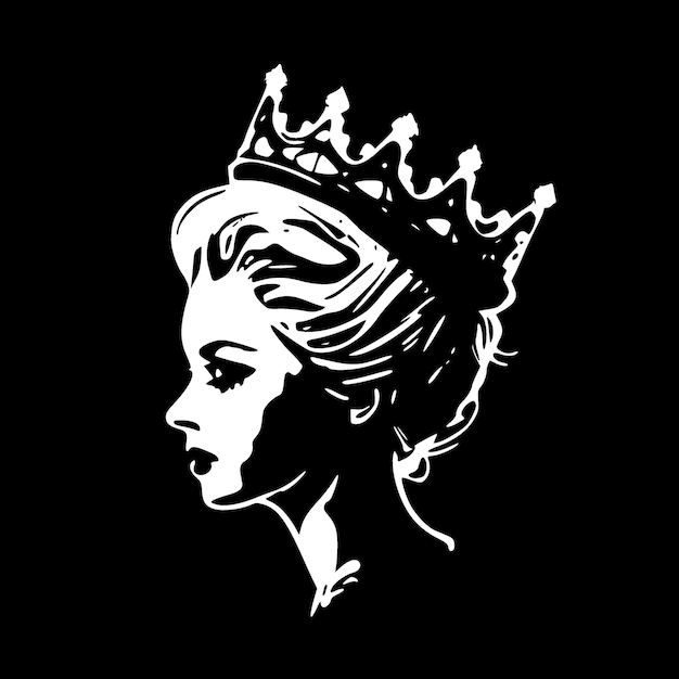 Queen Minimalist and Flat Logo Vector illustration