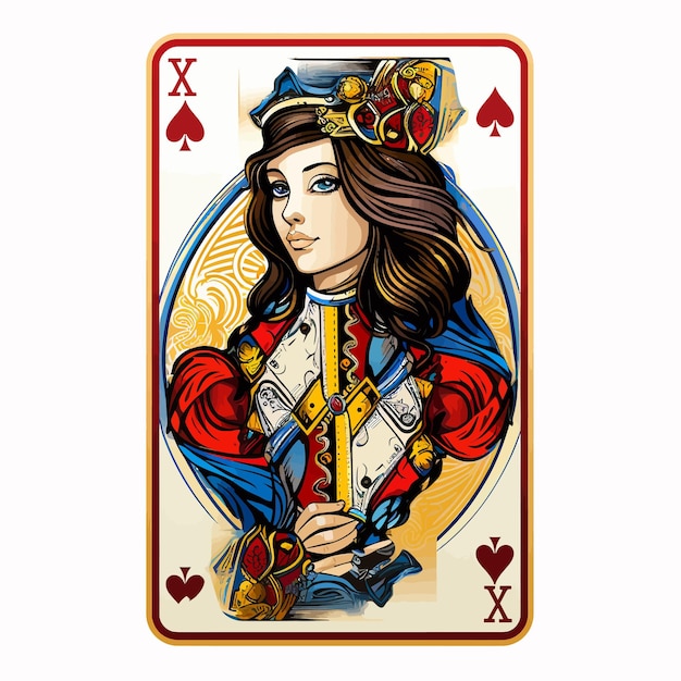 Queen playing card