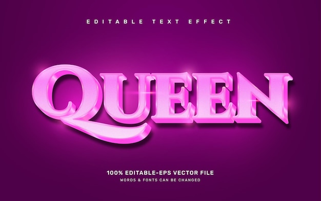 queen text effect