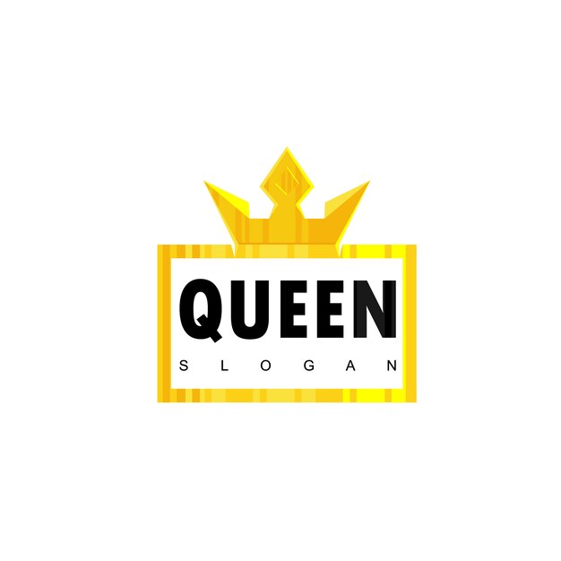 Queen Typography Emblem