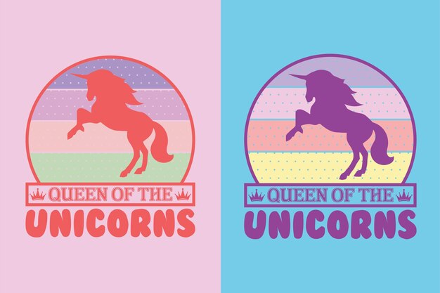 Queen Of The Unicorns Unicorn Squad Animal Lover Shirt My Spirit Animal Unicorn Kids