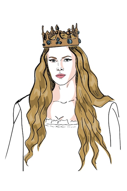 queen with golden crown