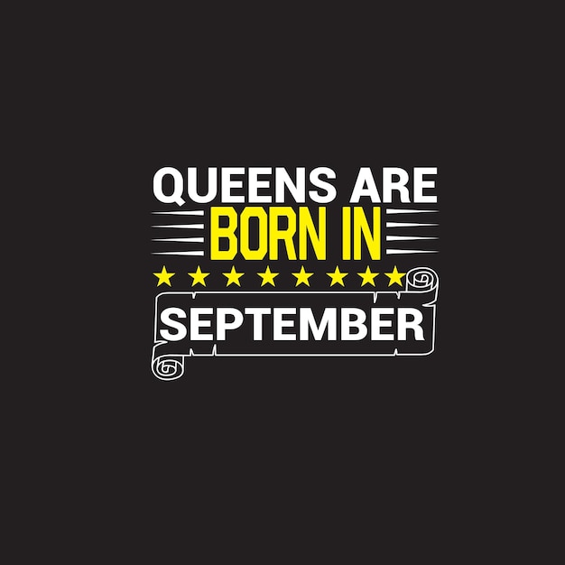 Вектор Дизайн футболки queens born