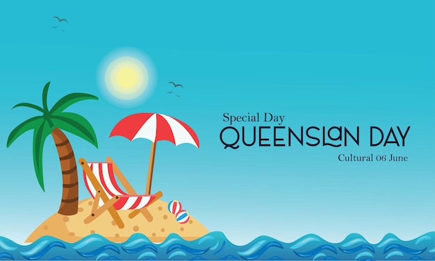 Queensland day summer beach background