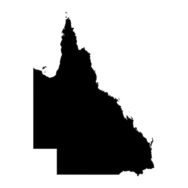 Queensland Map state of Australia Vector Illustration