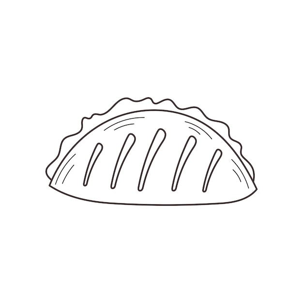 Vector quesadilla doodle element