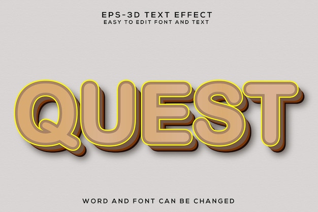 Quest 3d text effect