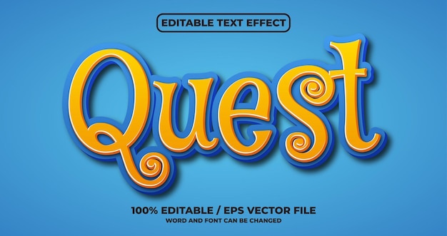 Quest text effect style