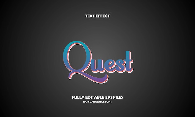 Quest text effect