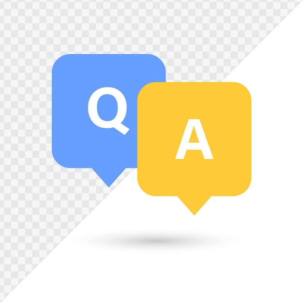 question and answer speech bubble icon faq bubbles help support icons sign