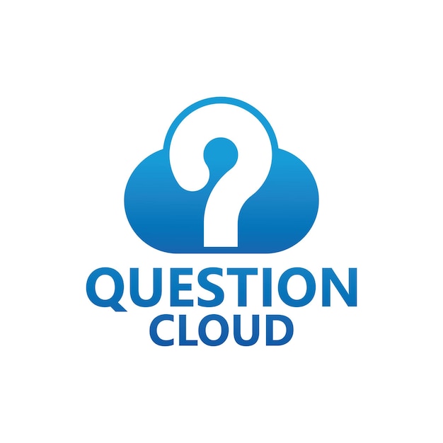 Progettazione del modello del logo della nuvola di domande