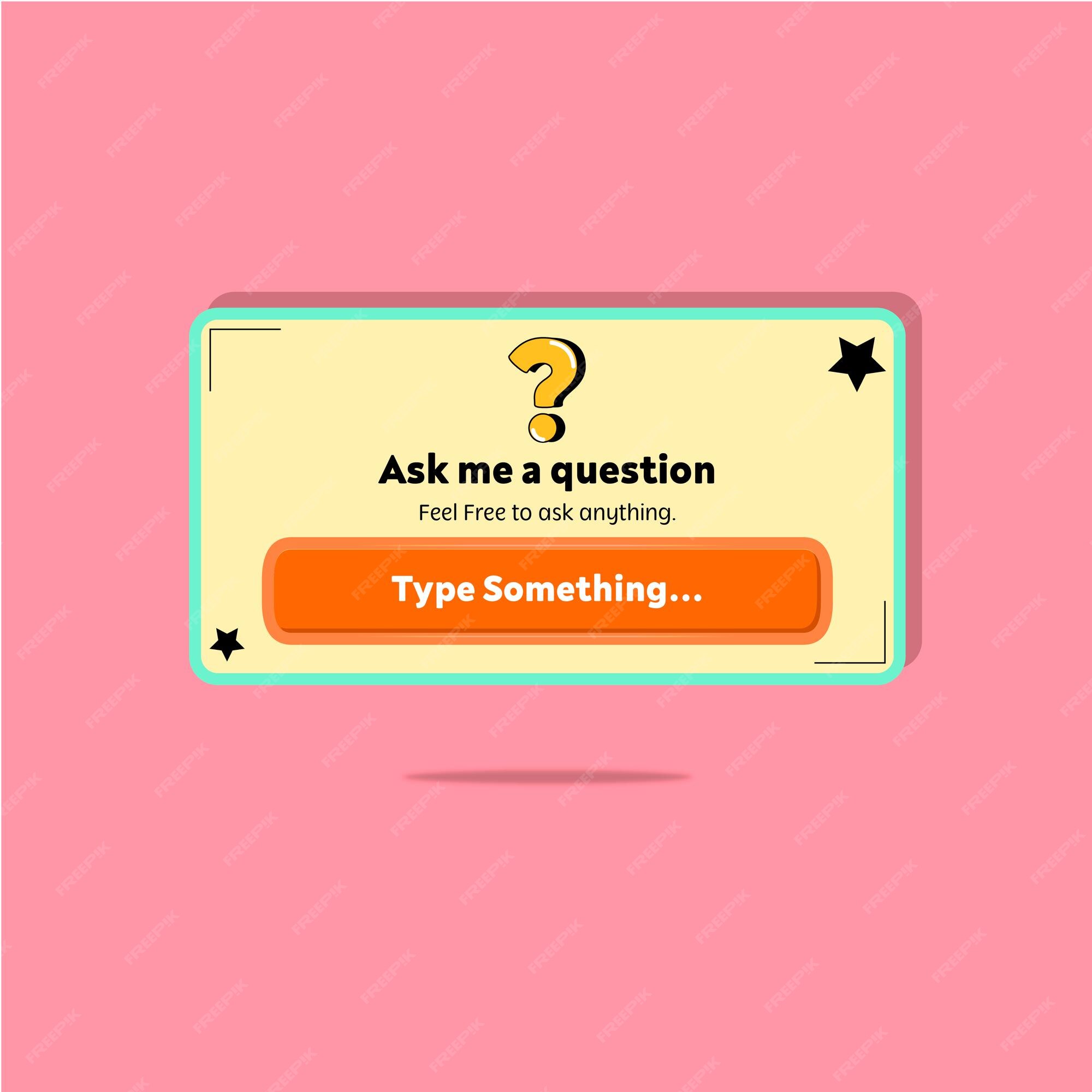 Premium Vector | Question engagement interface mockup free vector