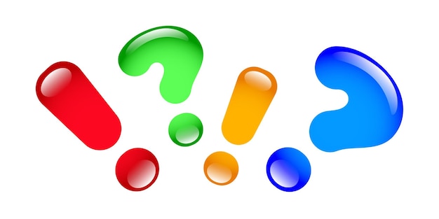 Question and exclamation marks. question and answer icon. speech communication sign