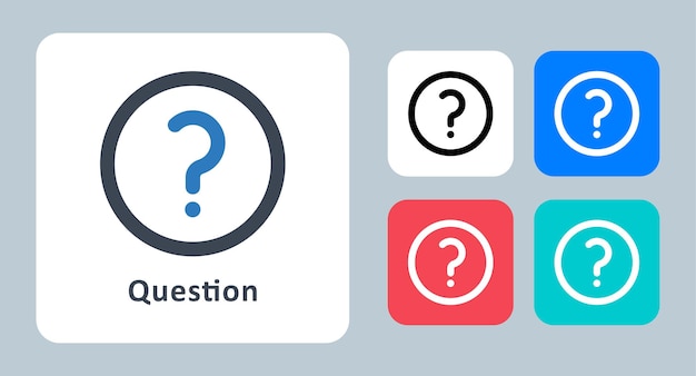 Question icon vector illustration line outline icons