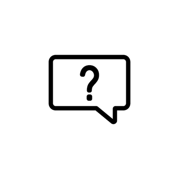 Question icon vector template illustration logo design