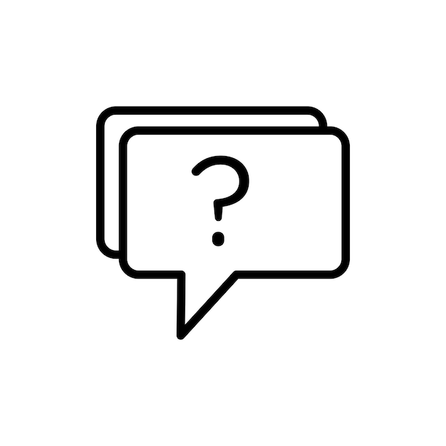 Question line icon isolated on white background