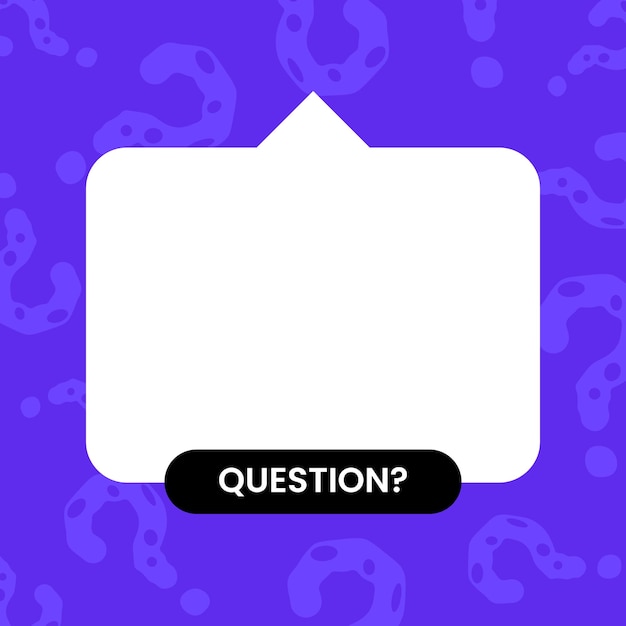 Vector question mark copy space background purple quiz banner template