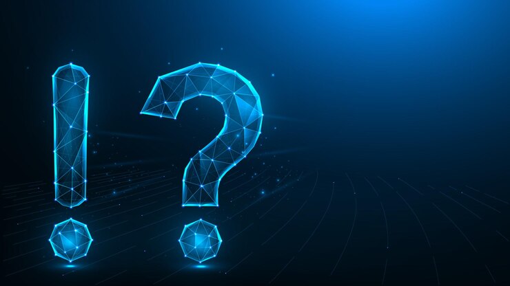Vector question mark and exclamation mark low poly