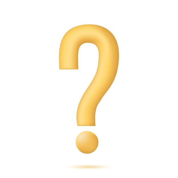 Question mark icon 3d rendering