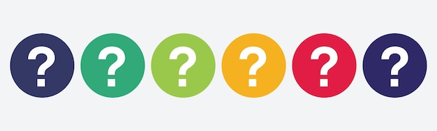 Question mark icon set