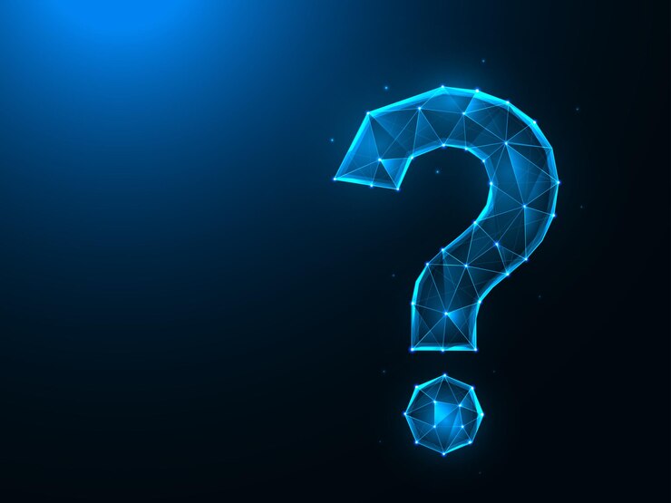 Vector question mark low poly design.