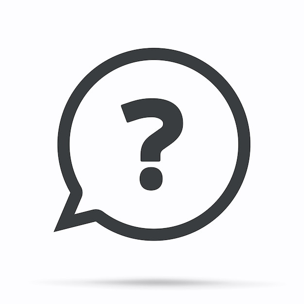 Question mark sign icon Help symbol FAQ sign Flat design style