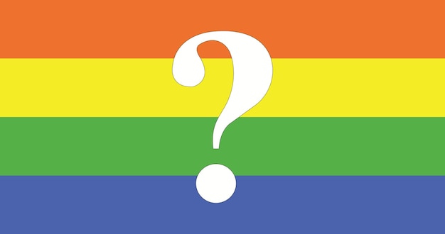 questioning lgbt pride flag vector image