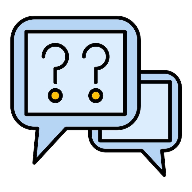 Questions Flat Illustration