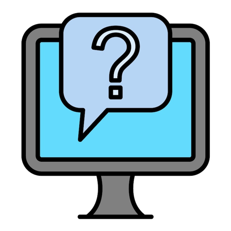 Vector questions flat illustration