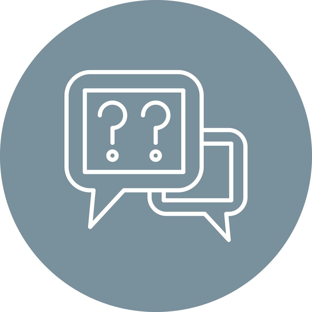 Questions icon vector image Can be used for Project Management