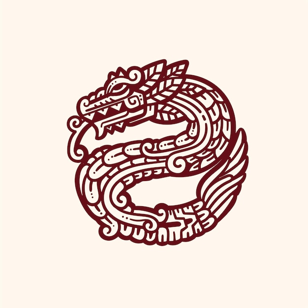 Vector quetzalcoatl mexican god aztec graphic