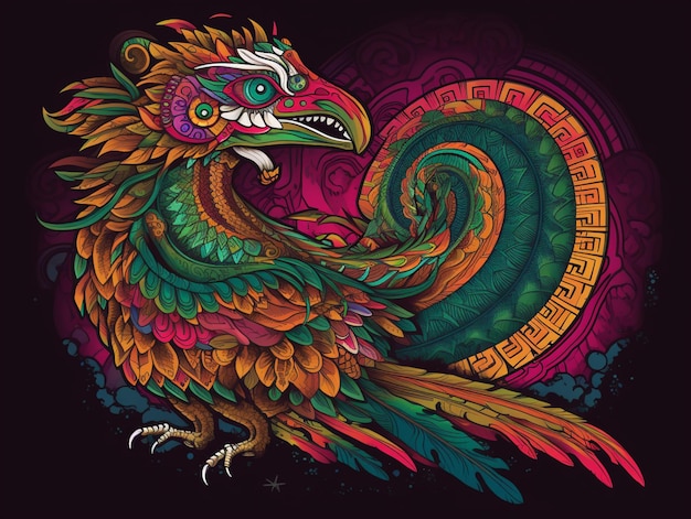 Quetzalcoatl the mythical Aztec deity