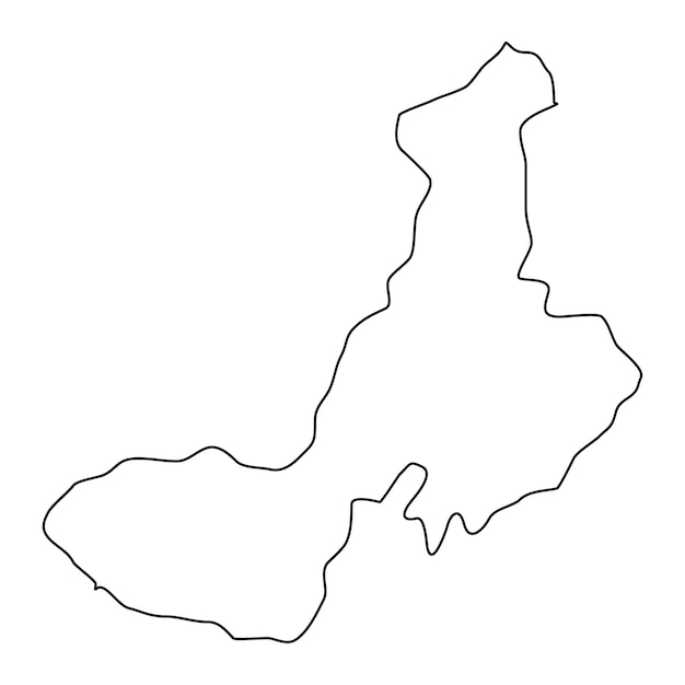 グアテマラ国のケツァルテナンゴ県地図行政区画ベクトル図