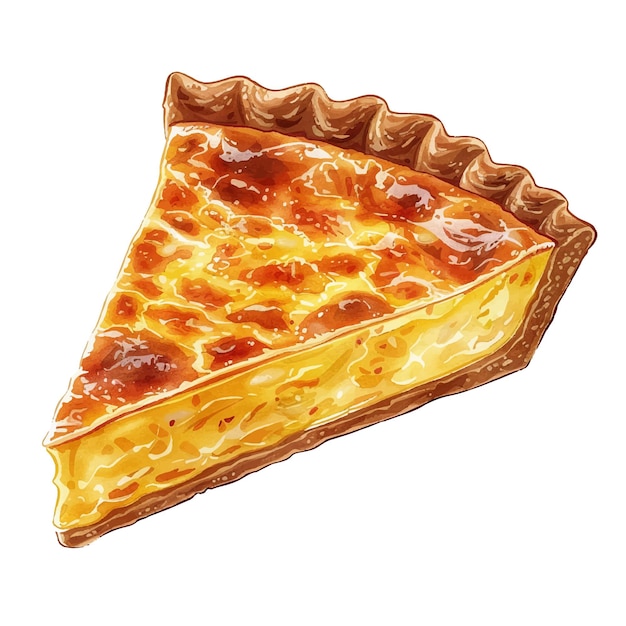 ベクトル クイッチ・ローレイン (quiche lorraine) は水彩画のベクトルイラストです